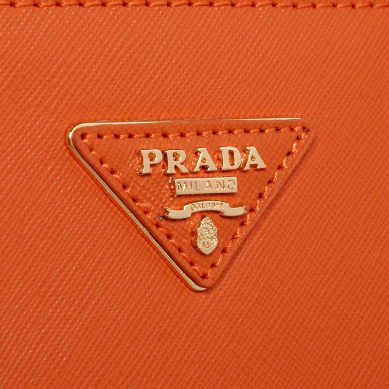 2014 Prada saffiano calfskin 33cm tote BN2274 orange on sale